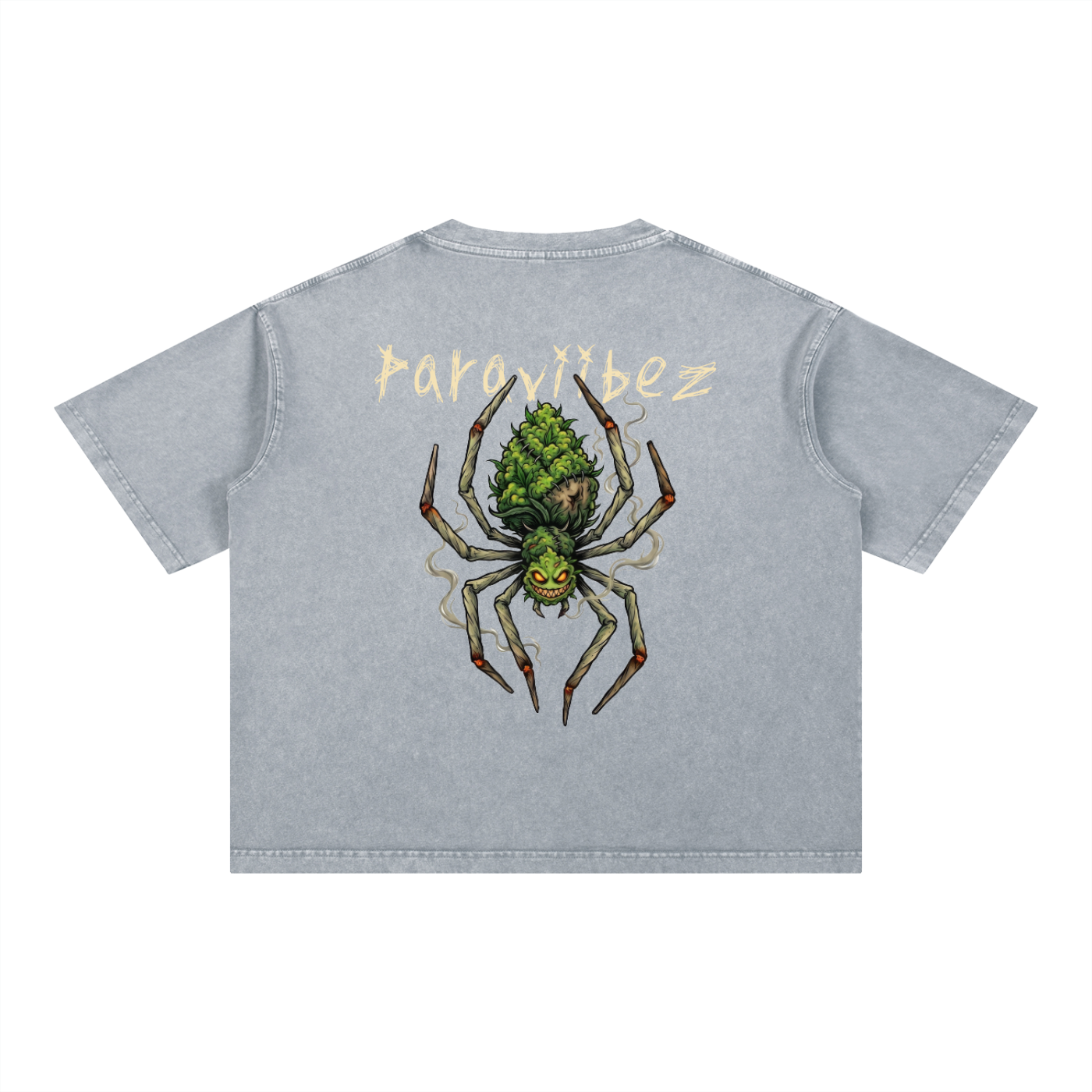 Spider Cannabis Oversized Boxy T-Shirt — Mineral Wash