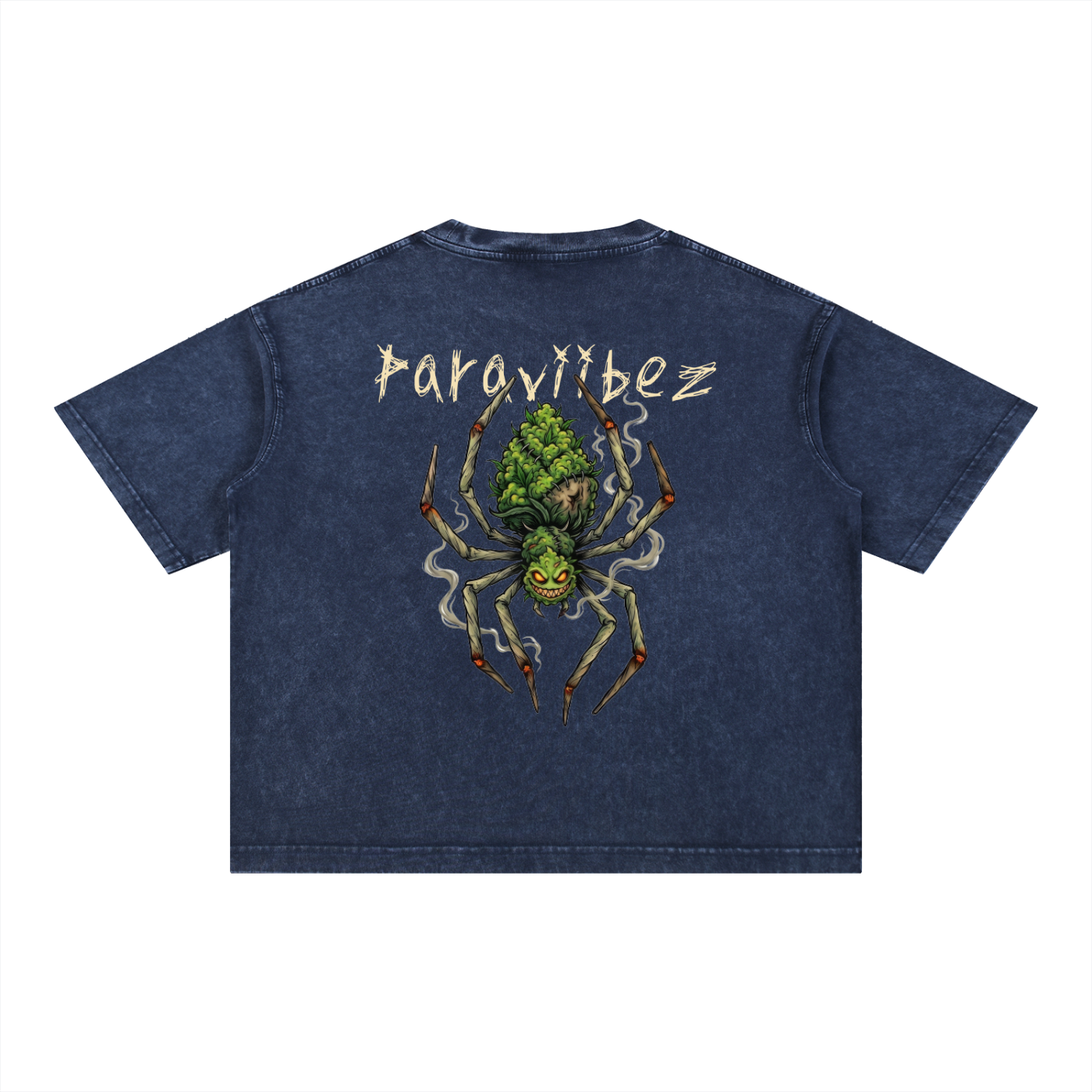 Spider Cannabis Oversized Boxy T-Shirt — Mineral Wash